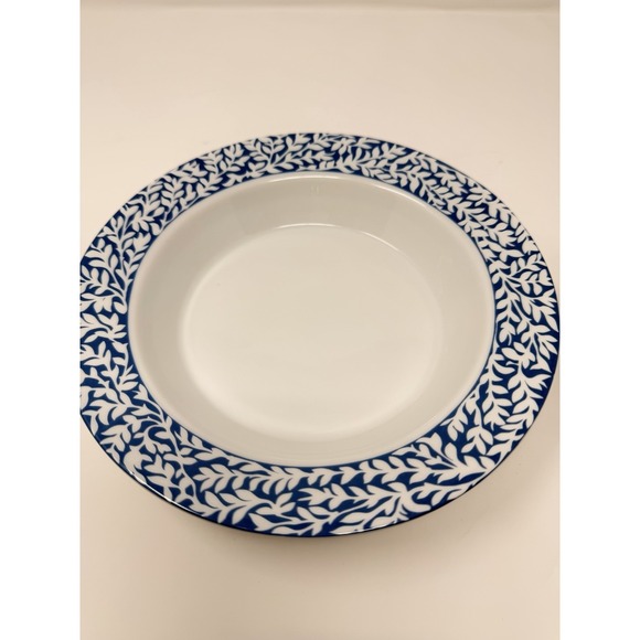 Dansk Trellis Delft Blue Rim Soup Bowl 8.75" Portugal VTG - Picture 6 of 16
